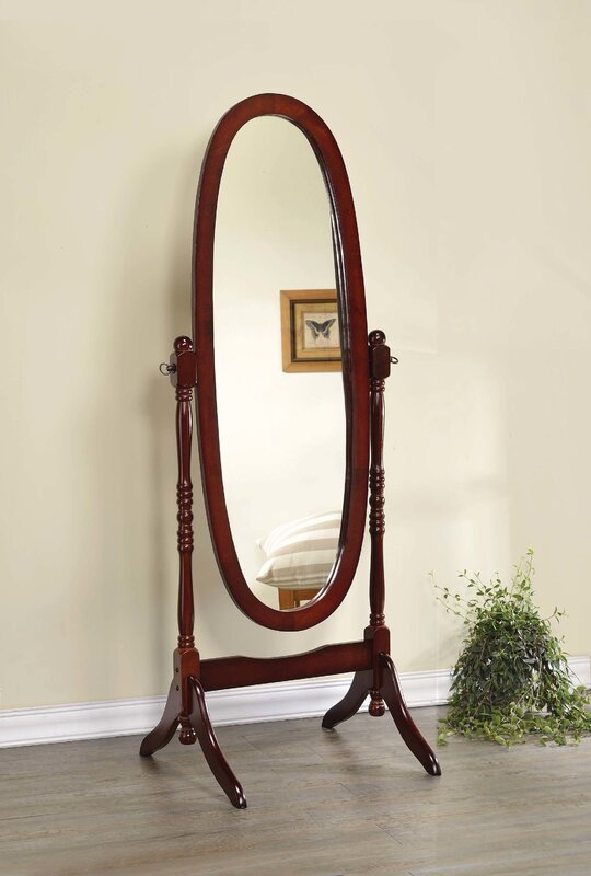 Oval floor mirror