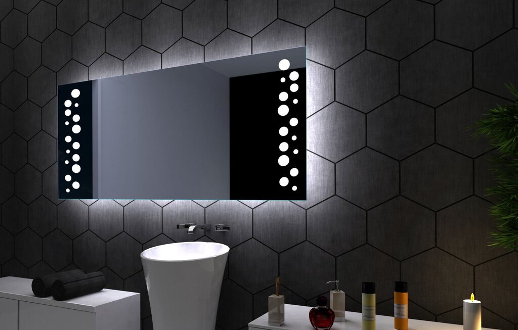 Mirror with lighting for the wall