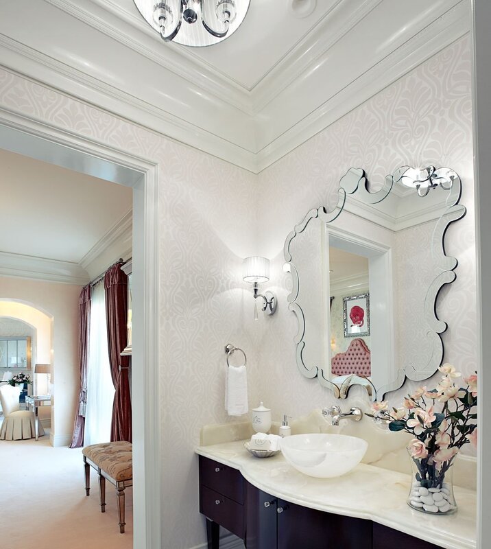 Mirror in the bathroom interior