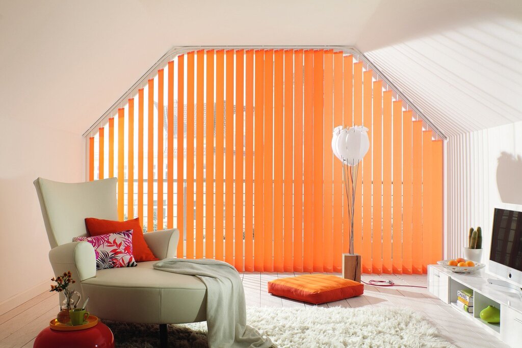 Blinds for slanted windows