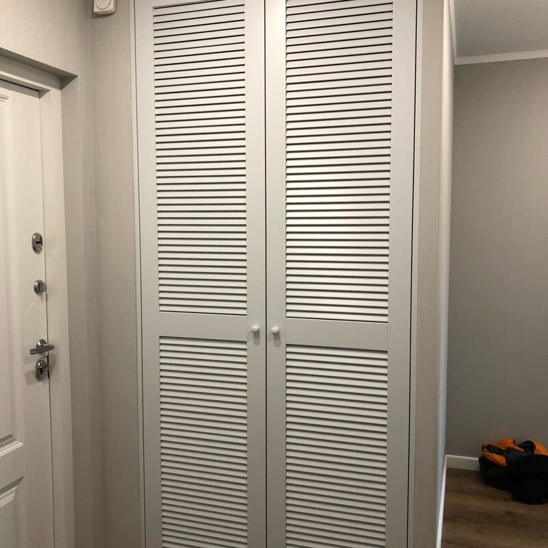 Louvered doors for the closet 20 фото