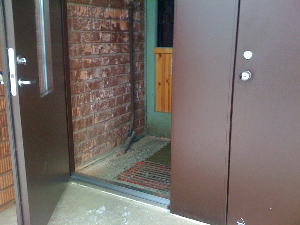 Iron door in the entrance hall