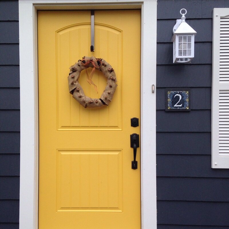 Yellow front door