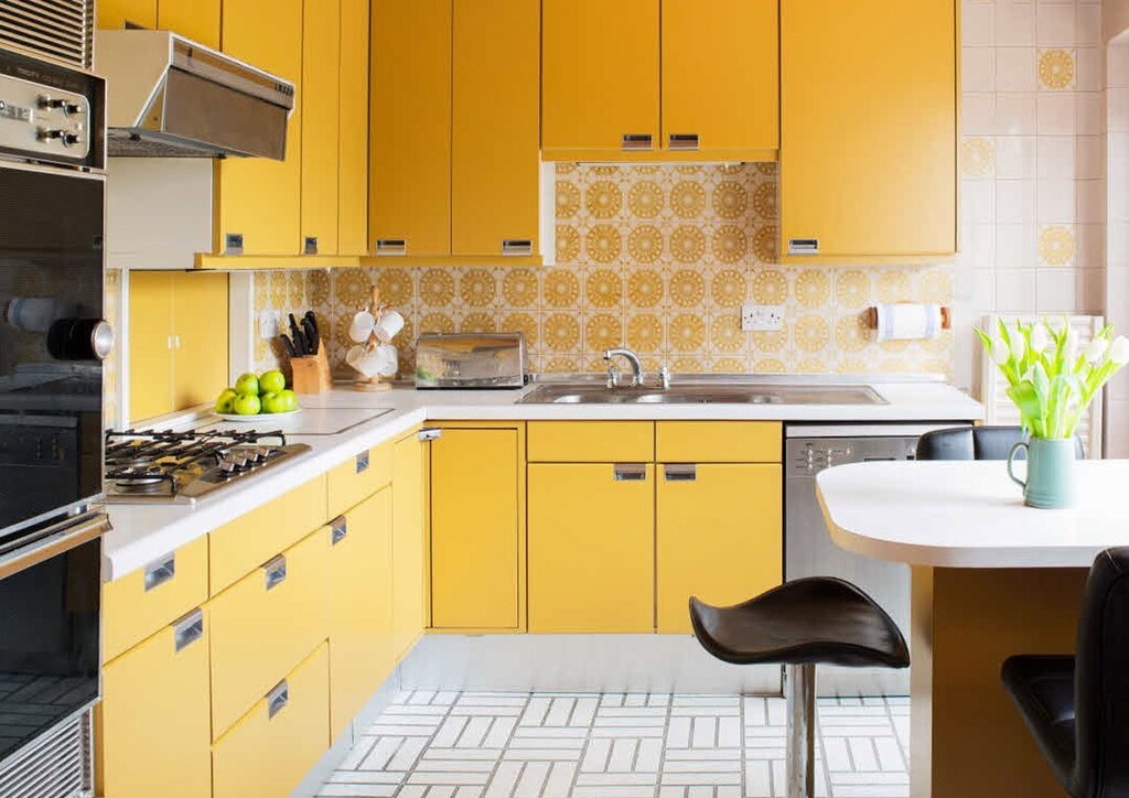 Yellow kitchens