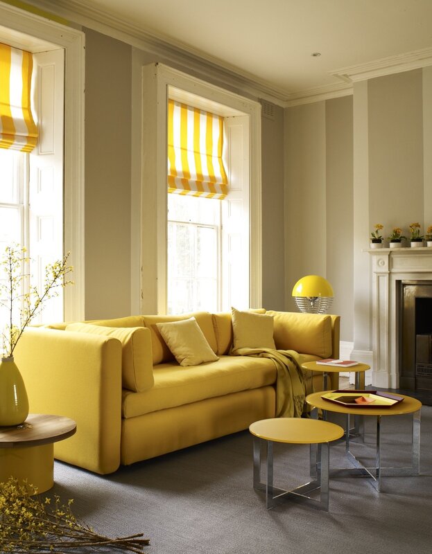 Yellow curtains