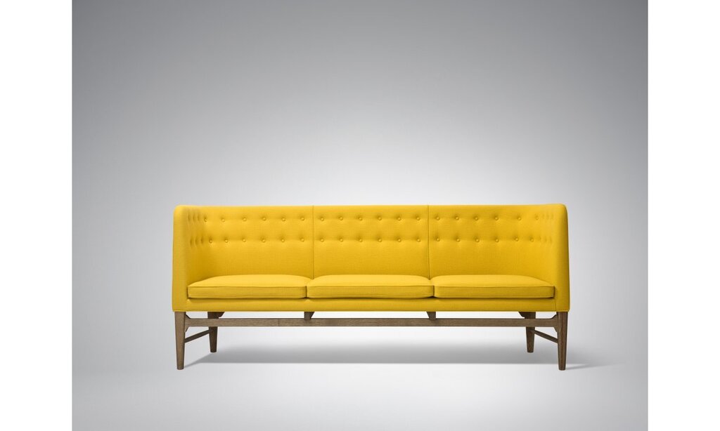 Yellow sofa on legs