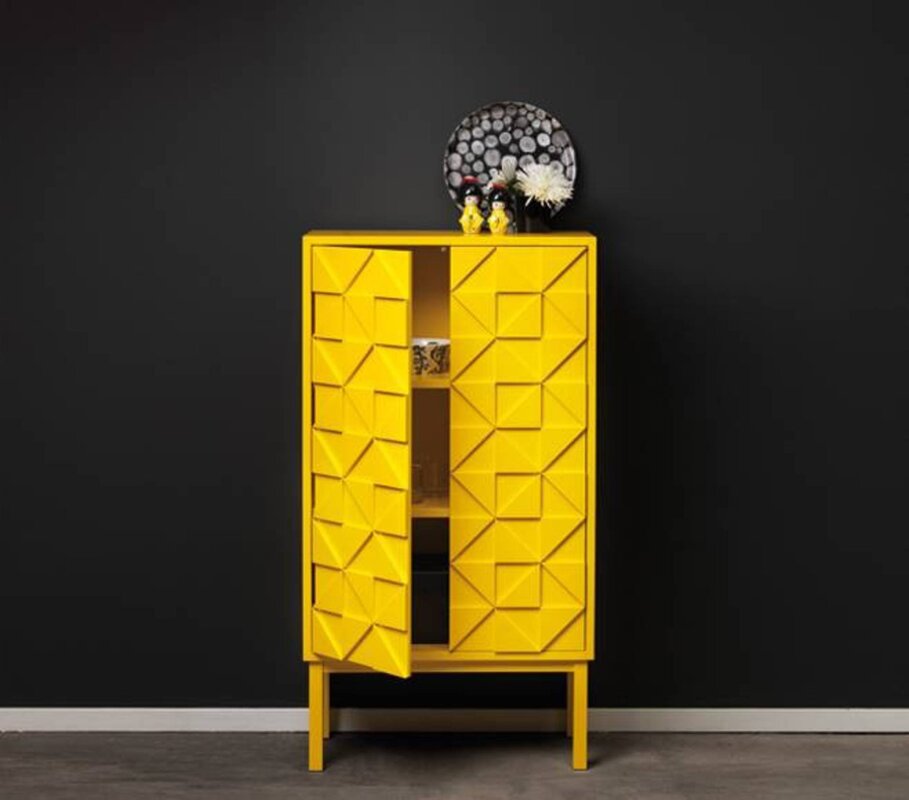 Yellow cabinet