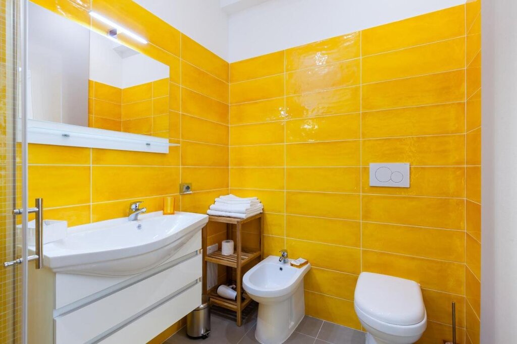 Yellow toilet