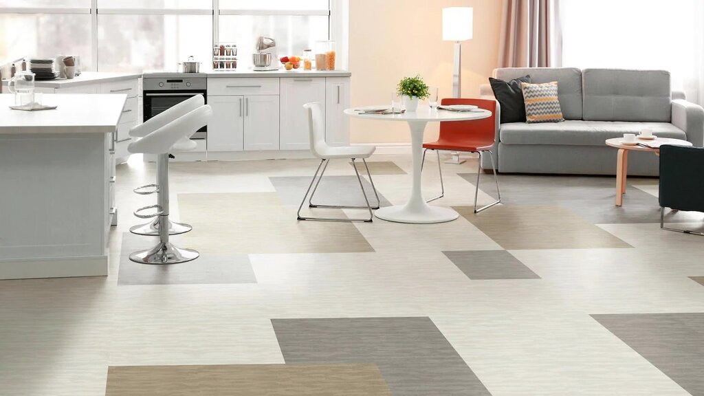 Liquid floor tile