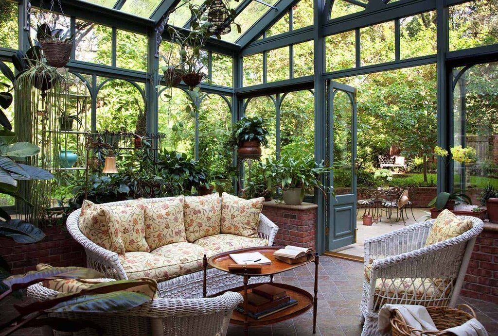 Winter garden in a private house