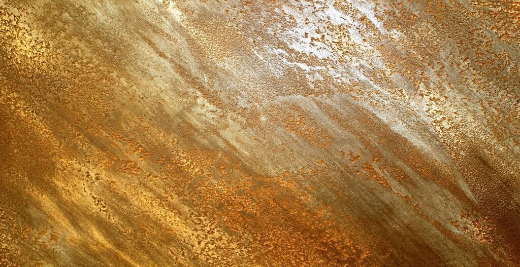 Golden decorative plaster