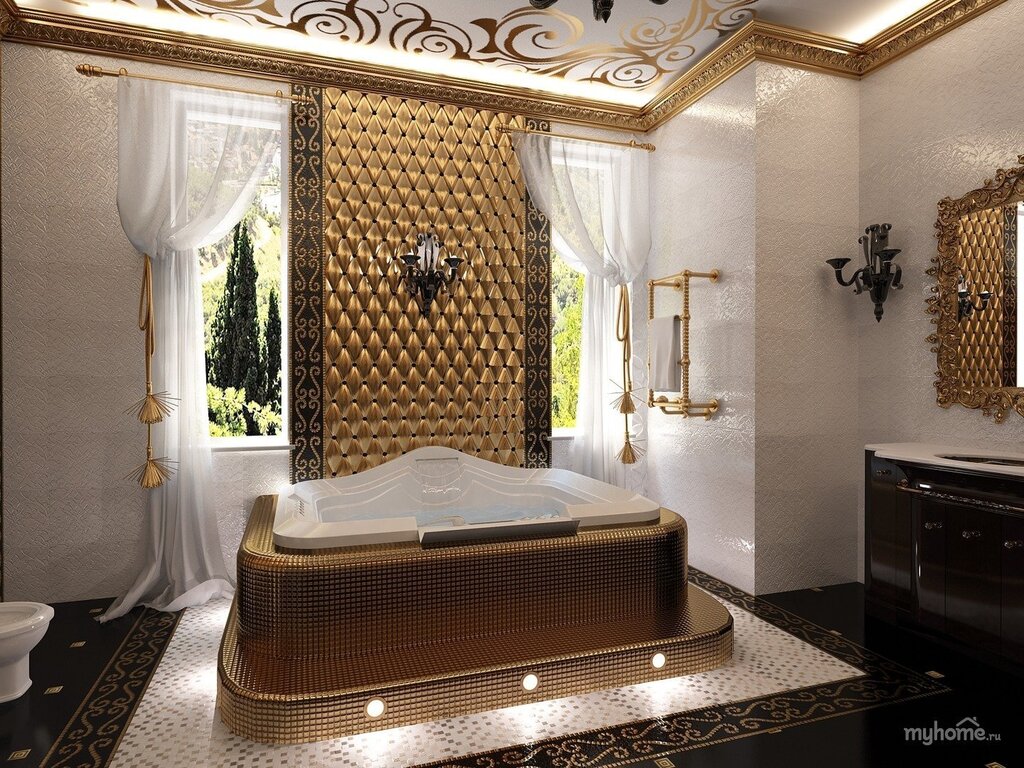 Golden bathroom