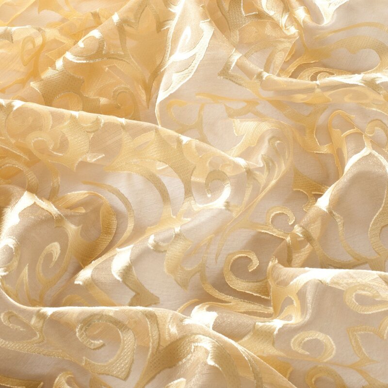 Golden fabric for curtains