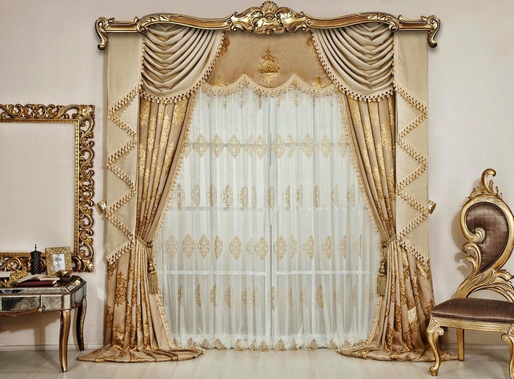 Golden curtains