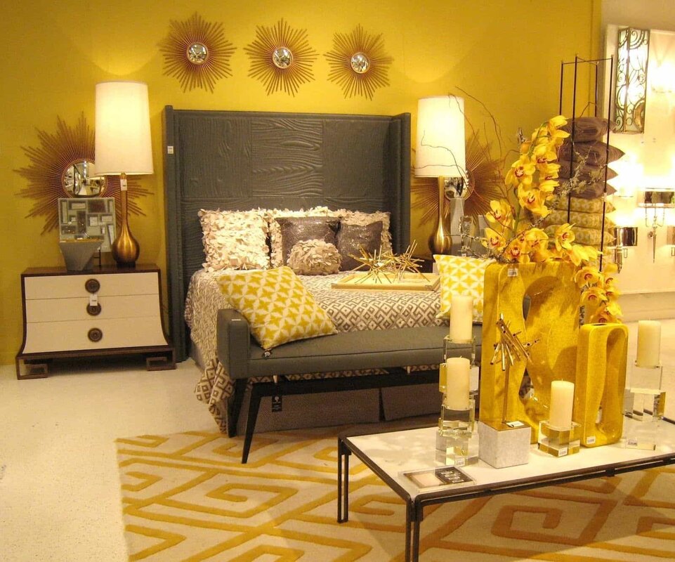 Golden color in the interior