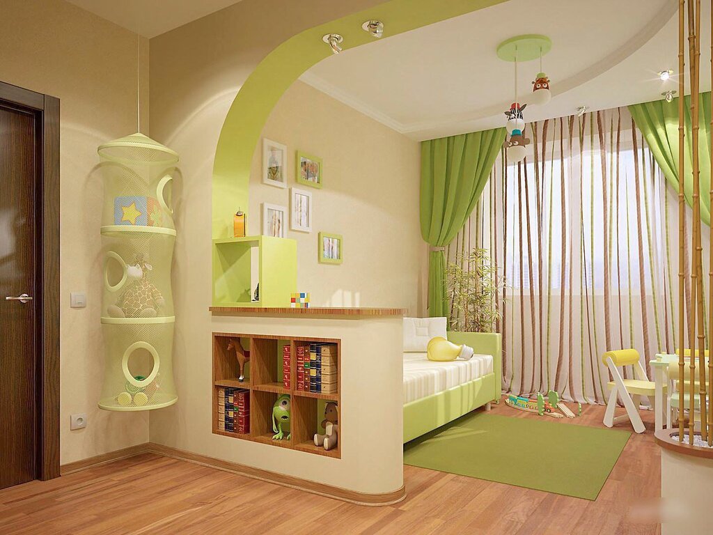 Zoning a children's room for one child 15 фото