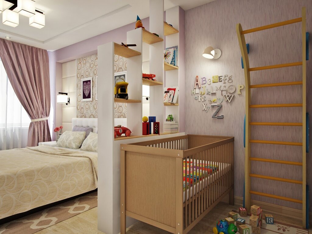 Zoning a room for parents and a child